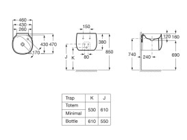 Раковина для ванної Roca Beyond 47х46 см Fineceramic бежевий A3270B1650