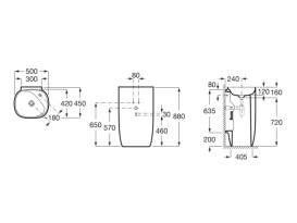 Раковина для ванної Roca Beyond 50х45 см Fineceramic® онікс A3270B0640
