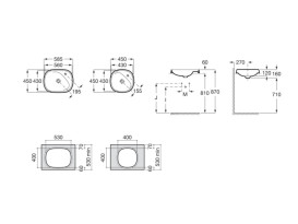 Раковина для ванної Roca Beyond 58,5х45 см Fineceramic® кавовий A3270B6660