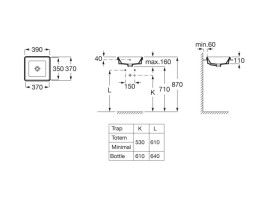 Раковина для ванної кімнати Roca Gap 39х37 см сантехнічна кераміка білий A3270Y7000
