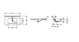Раковина для ванної кімнати Roca Hebe 81,5х46,5 см сантехнічна кераміка білий A3272A4000