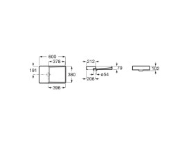 Раковина для ванной Roca Horizon Dash 60х38 см сантехническая керамика белый A32727900B