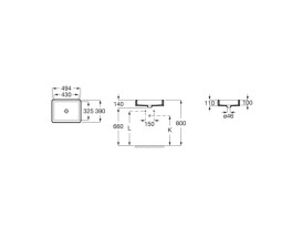 Раковина для ванной Roca Inspira 43х32,5 см под столешницу Fineceramic® бежевый A327536650
