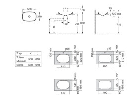 Раковина для ванной Roca Inspira 55х37 см Fineceramic® кофейный A327504660