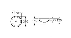 Раковина для ванної Roca Inspira Round 37х37 см з керамічної декоративною кришкою донного клапана A32752R000