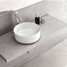 Раковина-чаша для ванної Roca Inspira Round 37х37 см з керамічної декоративною кришкою донного клапана A327523000