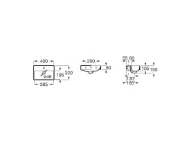 Раковина для ванної Roca Ona 40x36 см Fineceramic® Supraglaze® білий A32768DS00