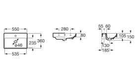 Раковина для ванной Roca Ona 55х36 см Fineceramic® белый A327683004