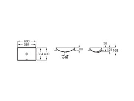 Раковина для ванной Roca Ona 60х40 см Fineceramic® белый A32768M000