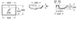 Раковина для ванной Roca Ona 65х46 см Fineceramic® белый A327687004