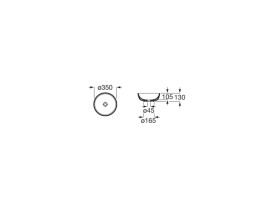 Раковина для ванной Roca Optica ⌀35 см сантехническая керамика белый матовый A327C12620