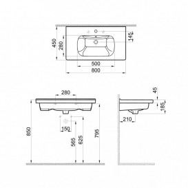 Раковина для ванной Sanwerk Idea 2.0 80х45 см керамика белый UV0000147