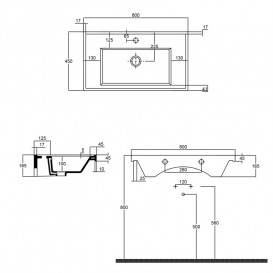 Раковина для ванной Sanwerk New Line 80х45 см керамика белый UV0000152