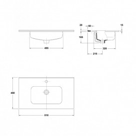 Раковина для ванной Sanwerk Смайл 81х46 см керамика белый SW0003016