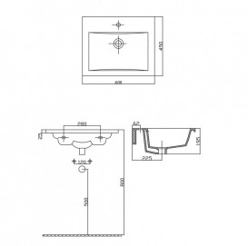 Раковина для ванной Sanwerk Thin 60х45 см керамика белый UV0000150