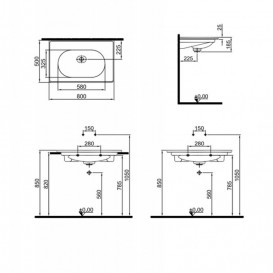 Раковина для ванної Sanwerk Zero 2.0 80х50 см кераміка білий  UV0000162