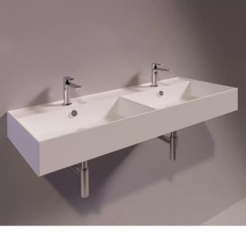 Раковина для ванной Simas Agile подвесная/накладная 121х46 см фаянс белый AG121D