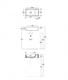 Раковина для ванной Simas Agile подвесная/накладная 50х27 см фаянс белый AG50