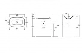 Раковина для ванной Simas Baden Baden 60х38 см фаянс черный матовый BB11