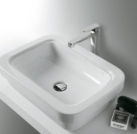 Раковина для ванной Simas Evolution накладная 58х42 см фаянс белый EVO10