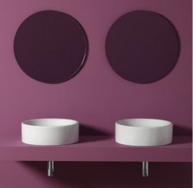 Раковина для ванной Simas Flow накладная Ø 43 см фаянс белый FL 10