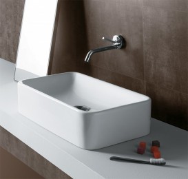 Раковина для ванной Simas Flow накладная 53х32 см фаянс белый FL 12