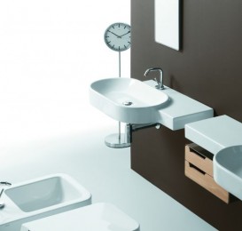 Раковина для ванной Simas Flow подвесная 88х50 см фаянс белый FL 23