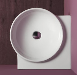 Раковина для ванной Simas Flow подвесная угловая 49,5х49,5 см фаянс белый FL 24