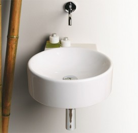 Раковина для ванної Simas Flow підвісна Ø 40 см фаянс білий FL 14