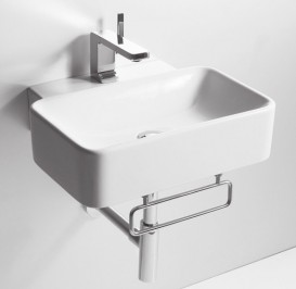 Раковина для ванной Simas Flow подвесная 49,5х40 см фаянс белый FL 16