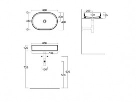 Раковина для ванної Simas Folio 60x40 см кераміка чорний матовий FO02nero