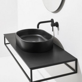 Раковина для ванной Simas Folio 60x40 см керамика черный матовый FO02nero