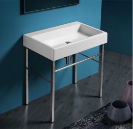 Раковина для ванної Simas Frozen накладна 91х50,5 см фаянс білий U 90