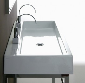 Раковина для ванной Simas Frozen накладная 121х50,5 см фаянс белый U 120