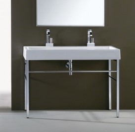 Раковина для ванной Simas Frozen накладная 121х50,5 см фаянс белый U 120