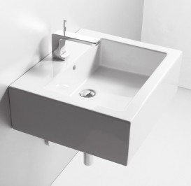 Раковина для ванной Simas Frozen подвесная/накладная 60х50 см фаянс белый FZ 10