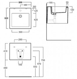 Раковина для ванной Simas Frozen подвесная 50,5х50 см фаянс белый FZ 13