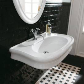 Раковина для ванной Simas Lante подвесная/накладная 90х54 см фаянс белый LA11