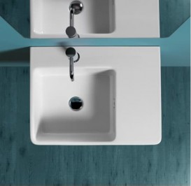 Раковина для ванной Simas Quasar подвесная 60х45 см фаянс белый QU60S