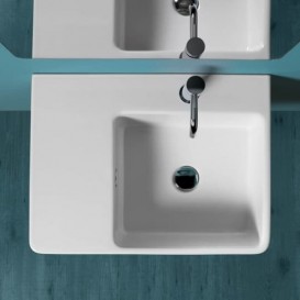 Раковина для ванной Simas Quasar подвесная 65х45 см фаянс белый QU65D