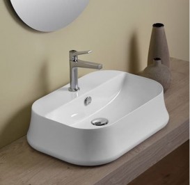 Раковина для ванної Simas Sharp накладна 60х42 см фаянс білий SH 09