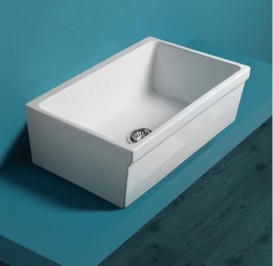 Раковина для ванной Simas Top Lavabi накладная/полувстраиваемая 75х50 см фаянс белый Q500