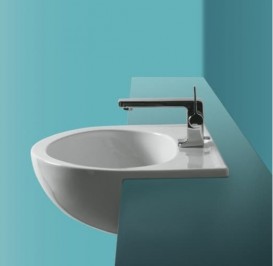 Раковина для ванної Simas Uni полувстраіваемие 56,5х44 см фаянс білий S 58