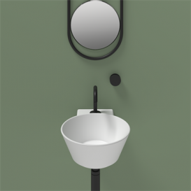 Раковина для ванної Simas Wave накладна/підвісна 33,5х43 см фаянс білий WA 05