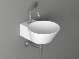 Раковина для ванної Simas Wave накладна/підвісна 33,5х43 см фаянс білий WA 05