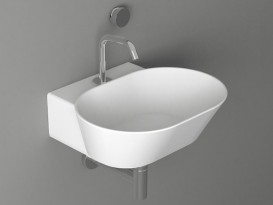 Раковина для ванной Simas Wave накладная/подвесная 48х43 см фаянс белый WA 06