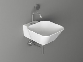 Раковина для ванной Simas Wave накладная/подвесная 33,5х43 см фаянс белый WA 07