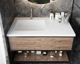 Раковина для ванної Snail Арія L 100х50 см ливарний мармур білий 166L