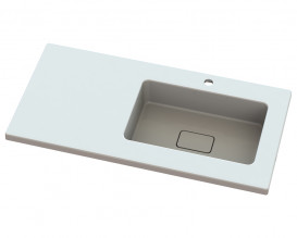 Раковина для ванной Snail Ария R 100х50 см литьевой мрамор белый 166R