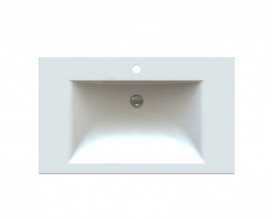 Раковина для ванной Snail Атлант 80х48,5 см литьевой мрамор белый 163/800